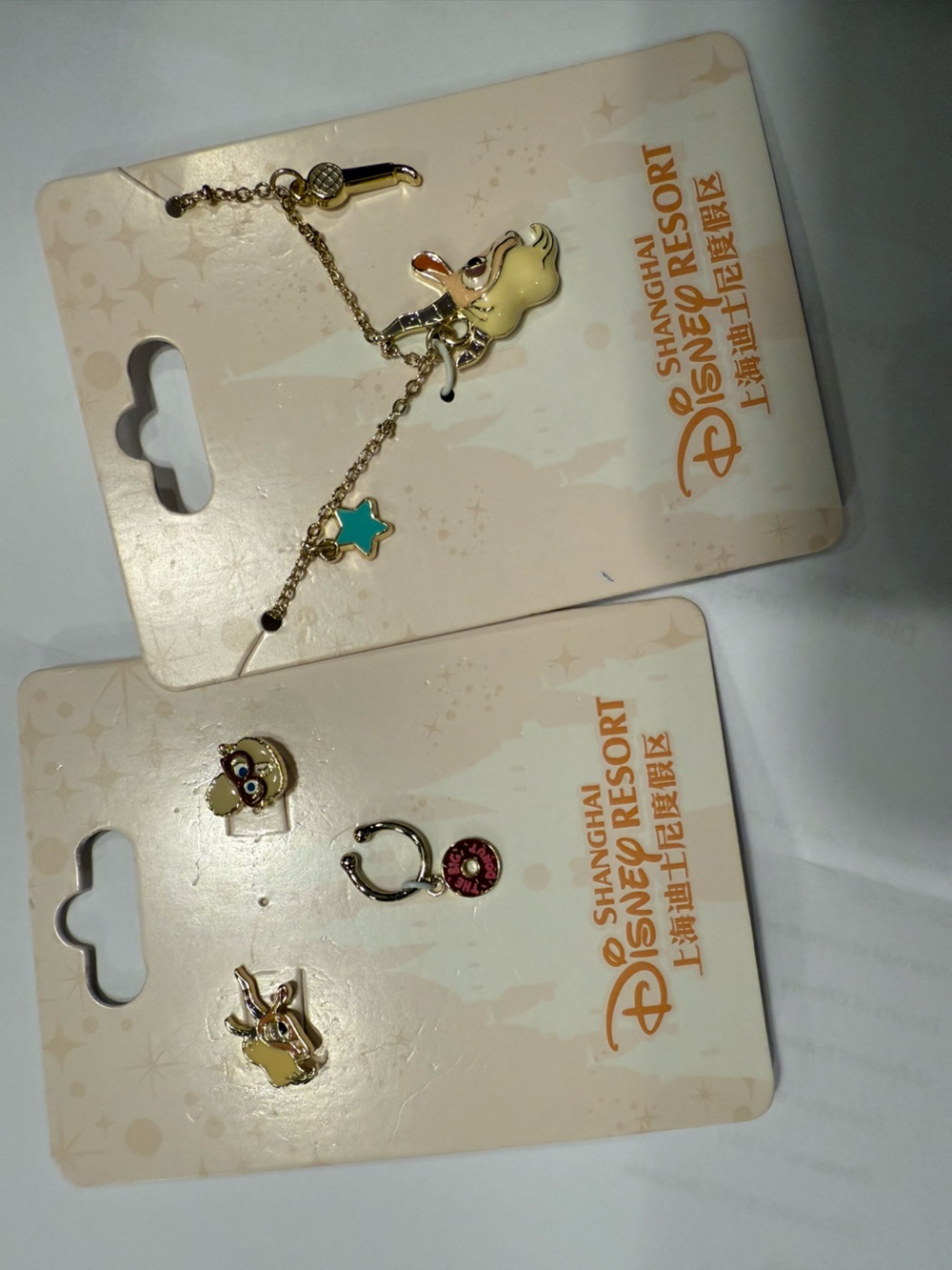 Shanghai Disney Resort Zootopia Gazelle Earrings and necklace with Gazelle charm